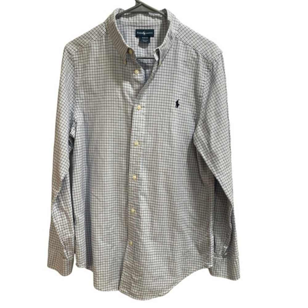 Ralph Lauren Button Down Long‎ Sleeve Shirt, Boys XL 18-20 EUC